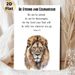 Religious Bible Verse Lion Painting Poster, Soft Watercolor Lion Portrait Poster, Inspirational Spiritual Decor Ideal For Home, Office, Prayer Room_maomaolike.com