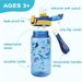 600ml/20oz Children's Cup Silicone Spout Tritan Material Leak-proof Plastic Summer Water Bottle With Straw_maomaolike.com