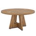 Round Dining Table For 4, 47" Wooden Kitchen Table Farmhouse Dinner Table_maomaolike.com
