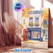 Autumn Book Shop Painting Poster, Warm Watercolor Cozy Street Scene Poster, Charming Literary-themed Decor With Fall Foliage, Ideal For Living Room_maomaolike.com