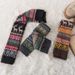 Deer snowflake stockings over the knee high socks leg warmers Rabbit wool warm socks Pile socks JK tide socks women_maomaolike.com