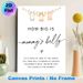 Baby Shower "How Big Is Mommy's Belly" Painting Poster, Delicate Watercolor Onesies & String Lights Poster, Interactive Game Prop Ideal For Baby_maomaolike.com
