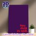German Quote Typography Painting Poster, Bold Minimalist Deep Purple & Red Text Poster, Stylish Quote Wall Decor For Home Office, Living Room_maomaolike.com