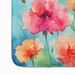 Carnations In Watercolor Memory Foam Kitchen Mat Machine Washable Anti-Fatigue Mat Cushion Comfort Bath Mat Or Kitchen Rug_maomaolike.com