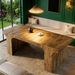 Farmhouse Dining Table, Rectangular Kitchen Dining Table For 6-8 People_maomaolike.com