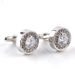 Unisex Cufflinks Round rhinestone Purple diamond white diamond cufflinks Fashion cufflinks multi-diamond super flash_maomaolike.com