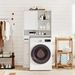 Over-The-Toilet Storage Cabinet White- 1 Top Shelf 2 Enclosed Cabinets Toilet Paper Holder,_maomaolike.com