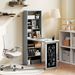 Fold-out Convertible Office Desk, Wall Mount Computer Desk With Blackboard And Side Shelf, Charcoal Gray_maomaolike.com