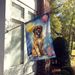 Leonberger Happy Birthday House Flag Large Porch Sleeve Pole Decorative Outside Yard Banner Artwork Wall Hanging, Polyester, House Size, Multicolor_maomaolike.com