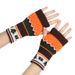 Unisex Christmas tree gloves Colorful warm half-finger cuffs Christmas knitted acrylic wool gloves_maomaolike.com