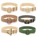 HOT Adjustable Buckle Waist Women Elastic Plastic Weave Braided Belt Wholesale_maomaolike.com