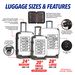 Crystal11 Luggage, 20/24/28 Inch Luggage, Carry-On, Custom Luggage, Luggage Set, Suitcase, Travel, Vacation, Cabin Suitcase, Custom Suitcase, Personalized Luggage_maomaolike.com
