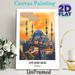 Diyarbakir Turkey Mosque Painting Poster, Vibrant Retro Travel Style Sunset Scene Poster, Captivating Cultural Artwork Ideal For Home, Living Room And_maomaolike.com