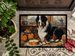 Bernese Mountain Dog Fall Kitchen Pumpkins Doormat Front Door Mat Indoor Outdoor Rugs For Entryway, Non Slip Washable Low Pile, 24H X 36W_maomaolike.com