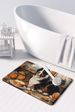 Bernese Mountain Dog Fall Kitchen Pumpkins Memory Foam Kitchen Mat Machine Washable Anti-Fatigue Mat Cushion Comfort Bath Mat Or Kitchen Rug_maomaolike.com