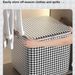 180L Large Capacity Foldable Laundry Basket With Zipper Fabric Quilt Organizer For Bedroom Clothes Storage Bag_maomaolike.com