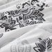 Grey White Floral Paisley Polyester 3D Printed Fitted Bed Sheet Set With Elastic Edges For Twin, Full, Queen, King Size_maomaolike.com