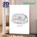 Soldier Field Stadium Painting Poster, Minimalist Line Art Poster, Hand-drawn Chicago Illinois Stadium Artwork, Ideal For Sports Enthusiasts' Home And_maomaolike.com