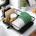 Kitsure Dish Drying Rack For Kitchen Counter, 12''W X 15.5''L, Black_maomaolike.com