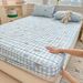 Pure Fitted Single Piece Full Cotton Thickened Quilted Children's Mattress Protector Non-Slip Dirt-Proof Sheet Bed Cover_maomaolike.com