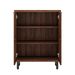 <old Sku: S05790088> 6-Tier Wooden Shoe Cabinet With Louvered Doors & Adjustable Shelves_maomaolike.com