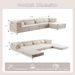 Compression Mahjong Sofa,Convertible Floor Sofa Bed,DIY Boneless Modular Sectional Sofa,No Assembly Required,Circle Fleece Fabric,Oversized 4 Seater With 1 Ottoman,White_maomaolike.com