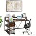 L-Shaped Desk, Industrial Corner Desk With Drawer & Shelves_maomaolike.com
