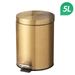 Modern 5L Stainless Steel Champagne Silent Hotel Bathroom Dust Bin And Kitchen Household Metal Waterproof Garbage Can_maomaolike.com