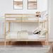 Full Over Full Bunk Bed With Ladder,Wooden Bunk Bed With High Guardrail And Ladder For Kids, Teens, Dorm Rooms, And Guest Rooms,No Box Spring Needed,Natural_maomaolike.com