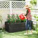 Galvanized Raised Garden Bed, Steel Outdoor Planters With Reinforced Rods, 71" X 36" X 23", Black_maomaolike.com