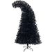6 Ft Hinged Fraser Fir Artificial Fir Bent Top Christmas Tree, Bendable Grinch Style Christmas Tree Holiday Decoration W/1,080 Lush Branch Tips, 250 LED Lights_maomaolike.com