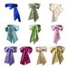 Women Dress Top Bowknot Waistband Bow Corset Satin Silk Wide Belt Fabric Ribbon Cummerbunds Lace Up Waist Strap_maomaolike.com