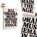 Drama Quote Themed Painting Poster, Bold Retro Typography Poster, Witty Stage-inspired Decor Ideal For Theater Room, Living Room Or Workspace_maomaolike.com