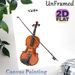 Violin Themed Painting Poster, Realistic Glossy Violin With Bow Poster, Elegant Musical Decor Ideal For Music Studio, Home Wall Display_maomaolike.com