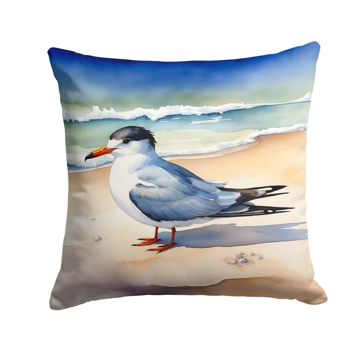 Tern Resting Throw Pillow Machine Washable, Indoor Outdoor Decorative Pillow For Couch, Bed Or Patio, 18Hx18W_maomaolike.com