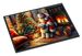 Old English Sheepdog And Santa Claus Doormat Front Door Mat Indoor Outdoor Rugs For Entryway, Non Slip Washable Low Pile, 24H X 36W_maomaolike.com