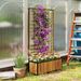 Wooden Raised Garden Bed With Trellis, Removable Pots For Backyard-Teak_maomaolike.com