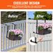 2pcs/4pcs Window Box Brackets, Adjustable Planter Box Brackets, Universal Steel Hanging Flower Box Brackets For Railings Deck Windowsill, No Drill Planter Brackets For Balcony, Fences, Patio_maomaolike.com