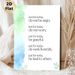 Inspirational Daily Mantra Painting Poster, Soft Watercolor Green & Blue Accent Poster, Uplifting Positive Affirmations To Cultivate Peaceful Mood_maomaolike.com