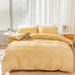 Home Textile Solid Color Craft Style Seersucker Three Piece Set Duvet Cover Full Size_maomaolike.com
