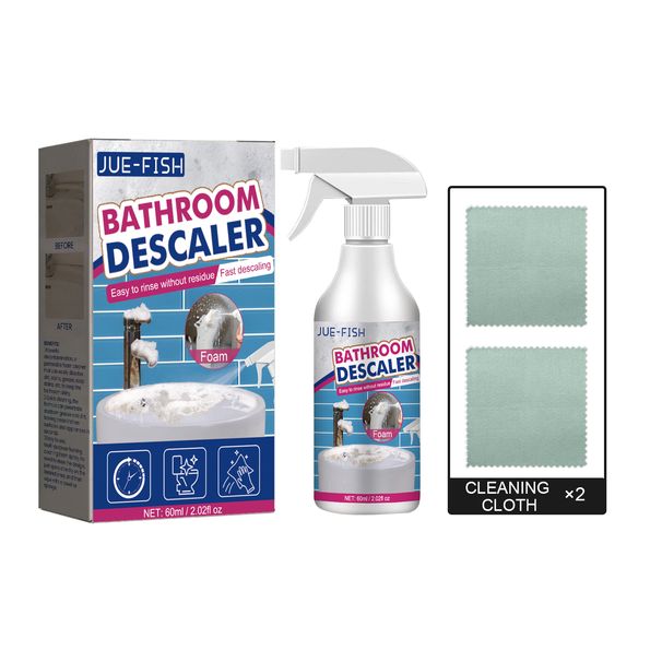 Jue-Fish Bathroom Cleaner, Shower Room Glass Scale Cleaner Stainless Steel Wash Basin Bathtub Decontamination_maomaolike.com