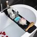 Bathroom Bathtub Shelf Tray, Toilet Soaking Tub Storage Board, Multi-functional Rack With Non-slip Holder For Phones And Tablets._maomaolike.com