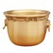 Brass Lion Head Treasure Bowl With "Fu" Character Mini Rice Jar Copperware Cup Desktop Decoration Metal Craft Ornament_maomaolike.com