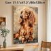 Long-haired Dachshund Painting Poster, Realistic Warm-toned Pet Portrait Poster, Delicate Fur Details, Ideal Wall Decor For Living Room, Bedroom And_maomaolike.com