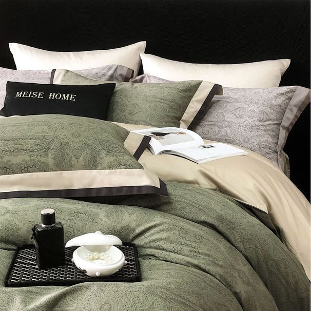 SetMicrofiber Cover High-end American Retro-style 100s Long-staple Cotton Four-piece Set, Pure Cotton, Digital Print,_maomaolike.com