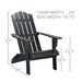 HIPS Folding Adirondack Chair, Durable Weather Resistant, No Pins Needed, 300 Lb Capacity, Black_maomaolike.com
