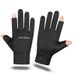 Men's gloves winter warm plus velvet outdoor sports two finger cycling waterproof non slip touch screen driving fishing gloves_maomaolike.com