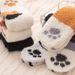 New home coral fleece socks, footprint cat paw pattern sleeping socks, thick warm winter fleece women's socks_maomaolike.com