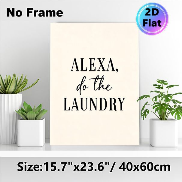 Laundry Humor Painting Poster, Minimalist Black-and-White Typographic Poster, Witty Relatable Text Design, Ideal Decor For Laundry Room_maomaolike.com