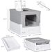PawHut Fully Enclosed Cat Litter Box With Scoop, Hooded Cat Litter House With Drawer Type Tray, Foldable Smell Proof Cat Potty With Front Entry, Top Exit, Portable Pet Toilet With Large Space, Gray_maomaolike.com